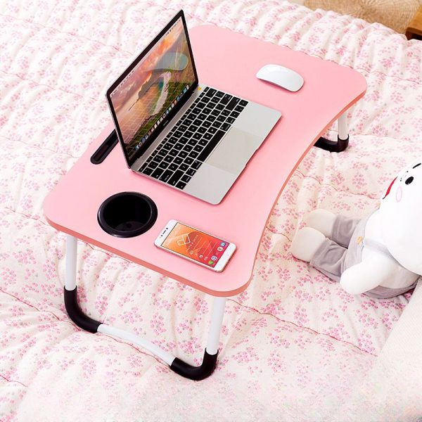 "Damp-proof Reclaimed Wood Magenta/Olive Green/Natural Finish Folding Kids Computer Desk"