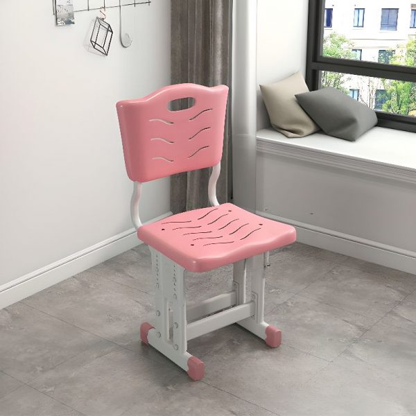 "Modern Solid Color Plastic Adjustable Height Children's Chair"