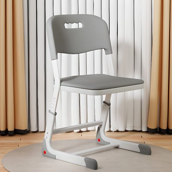 "Solid Color Metal Kids Chair Plastic Adjustable Height Upholstered Chair(s) for Kids Activity"
