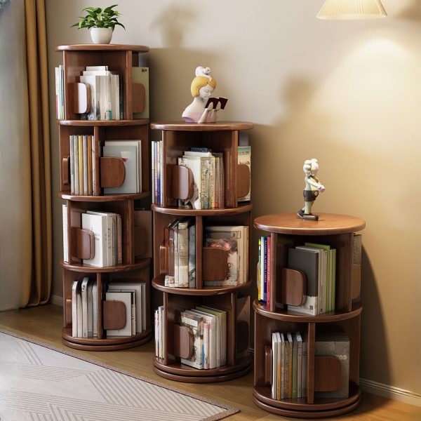"Modern Standard Children's Bookshelf with Varied Shelf Options, Vertical, Closed Back, Wood Construction, Free Standing, Double-sided"
